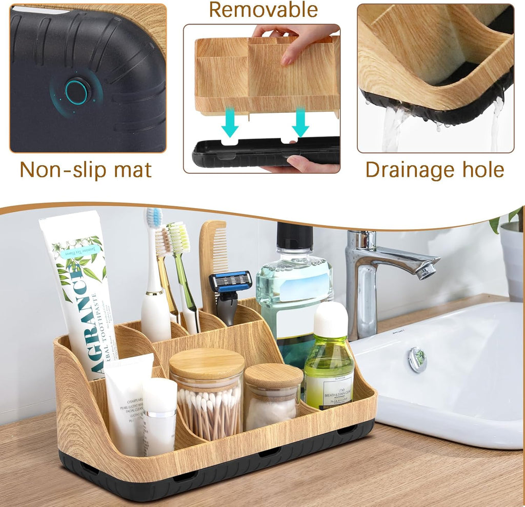 Bathroom Organizers and Storage - Detachable 7 Slots Kids Electric Toothbrush and Toothpaste Holde