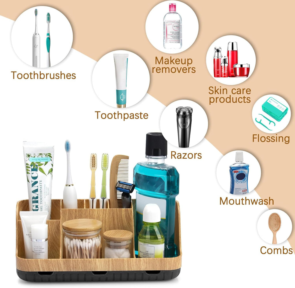 Bathroom Organizers and Storage - Detachable 7 Slots Kids Electric Toothbrush and Toothpaste Holde