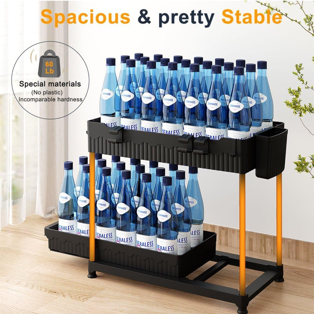 3 Pack Under Sink Organizers, 2-Tier Multi-Use Kitchen and Bathroom Organizers and Storage with Sliding Drawers