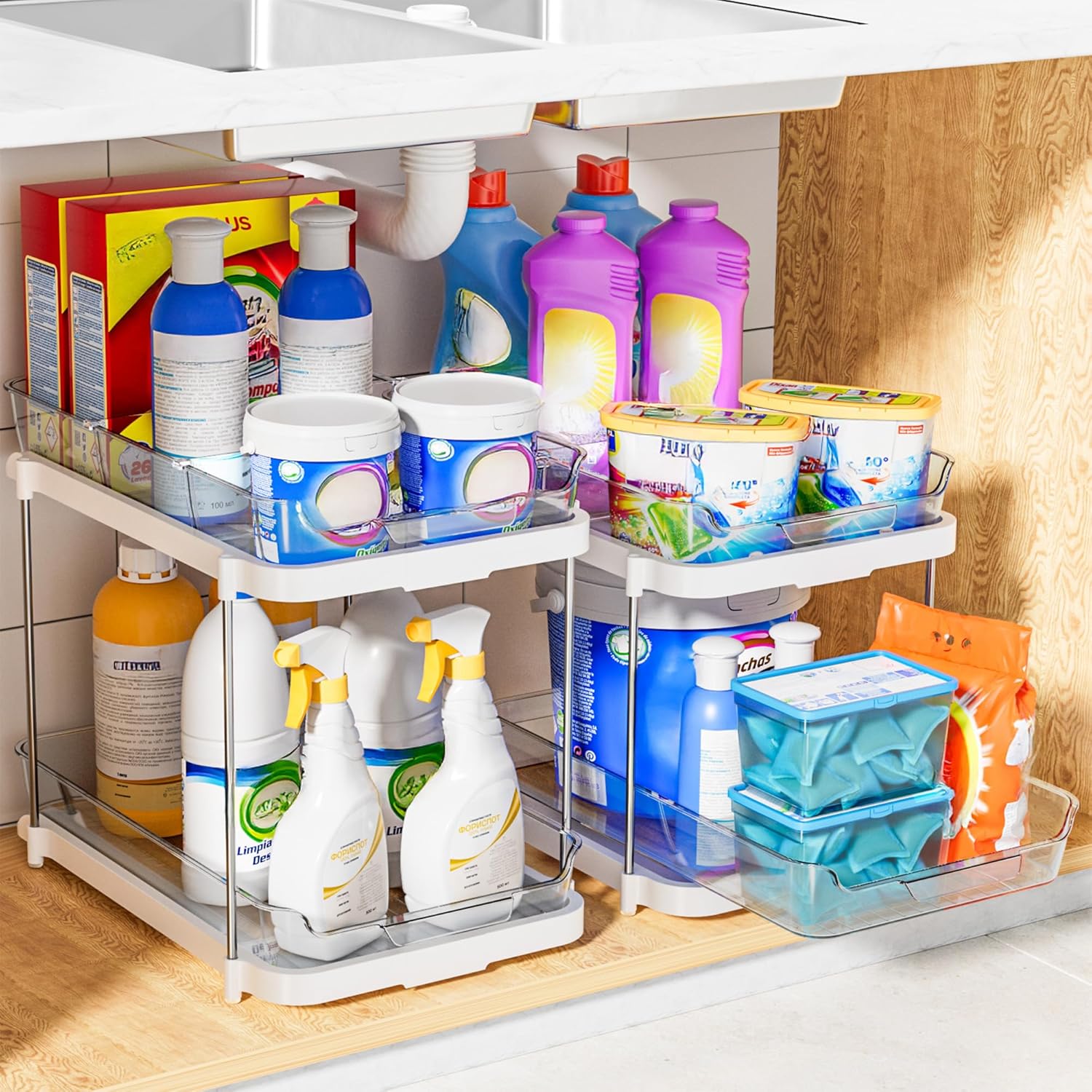 2-Tier Multi-Purpose Bathroom Under Sink Organizers and Storage